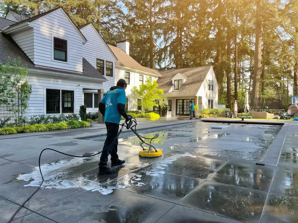 deckclean - Packard Power Washing pool deck deep cleaning