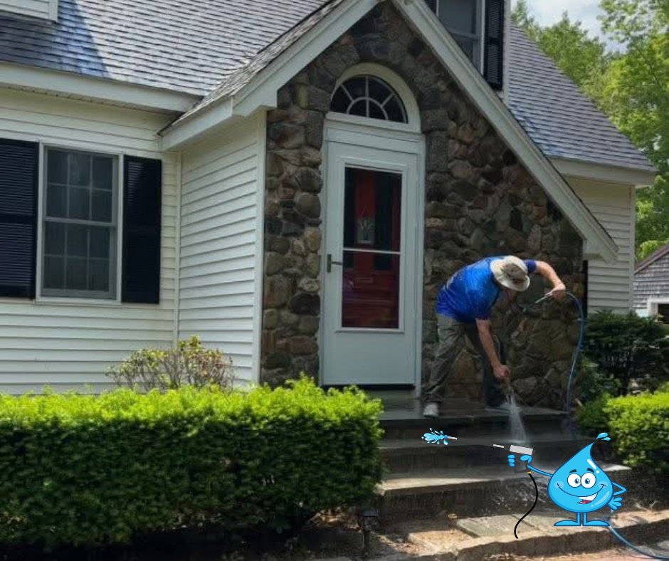 Cleaning Front Steps in Westwood, MA
